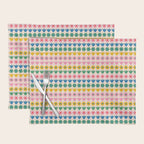 Spring Flower Stripes Cute Cheerful Colorful Mini Floral Pattern Placemat Gallery Image 1