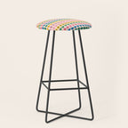 Spring Flower Stripes Cute Cheerful Colorful Mini Floral Pattern Stool Gallery Image 1