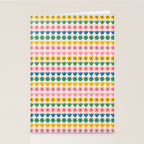 Spring Flower Stripes Cute Cheerful Colorful Mini Floral Pattern Stationery Card Gallery Image 2