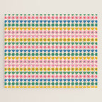 Spring Flower Stripes Cute Cheerful Colorful Mini Floral Pattern Jigsaw Puzzle Gallery Image 1