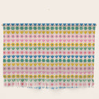 Spring Flower Stripes Cute Cheerful Colorful Mini Floral Pattern Wall Hanging Gallery Image 1