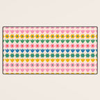Spring Flower Stripes Cute Cheerful Colorful Mini Floral Pattern Desk Mat Gallery Image 3