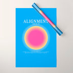 Gradient Angel Numbers: Angel Number 222 - Alignment  Wrapping Paper Gallery Image 1