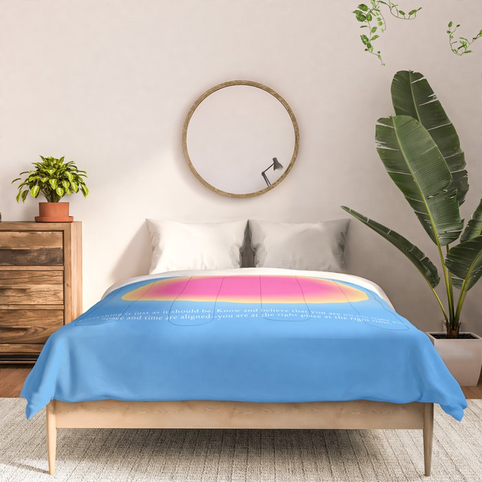 Gradient Angel Numbers: Angel Number 222 - Alignment  Comforter Gallery Image 3