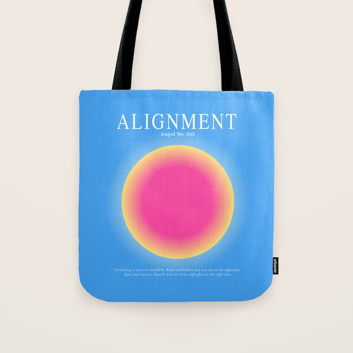 Gradient Angel Numbers: Angel Number 222 - Alignment  Tote Bag Gallery Image 1