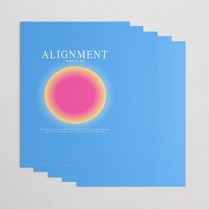 Gradient Angel Numbers: Angel Number 222 - Alignment  Wrapping Paper Gallery Image 3