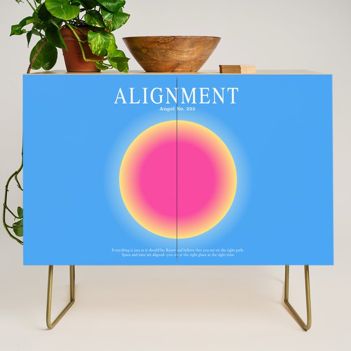 Gradient Angel Numbers: Angel Number 222 - Alignment  Credenza Gallery Image 1