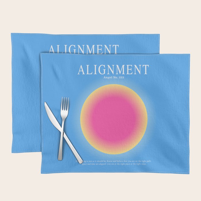 Gradient Angel Numbers: Angel Number 222 - Alignment  Placemat Gallery Image 1