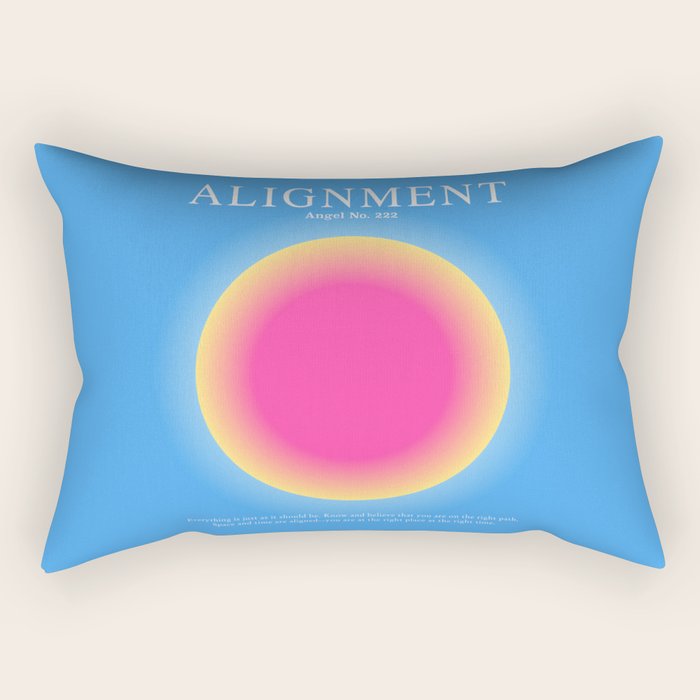 Gradient Angel Numbers: Angel Number 222 - Alignment  Rectangular Pillow Gallery Image 1