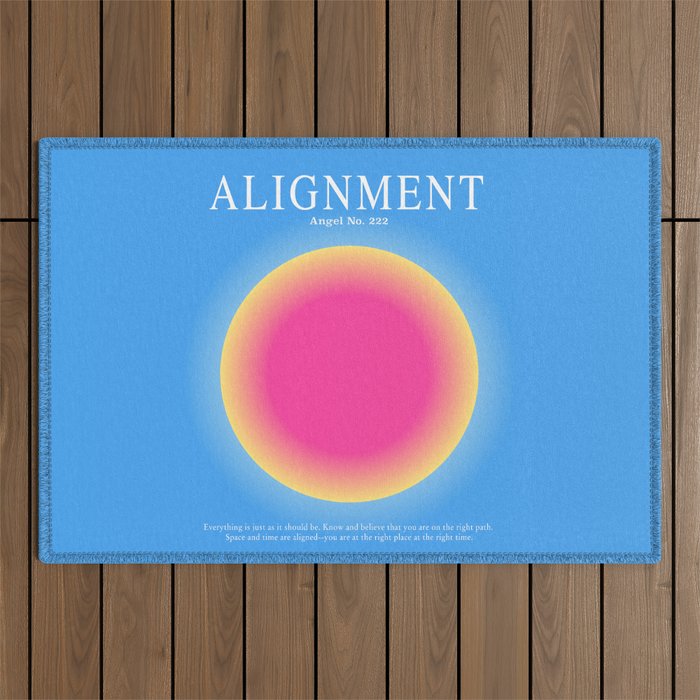 Gradient Angel Numbers: Angel Number 222 - Alignment  Outdoor Rug Gallery Image 1