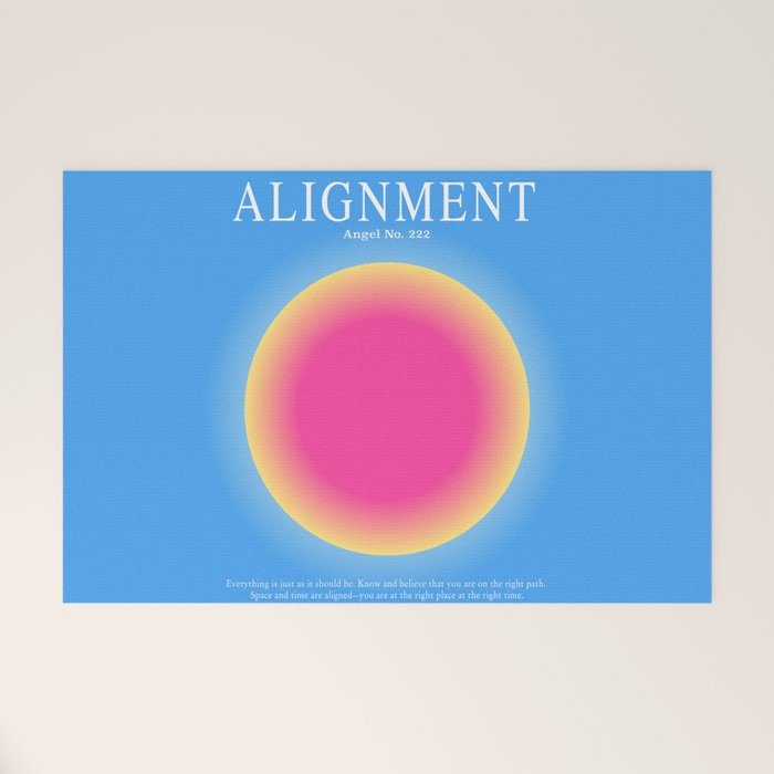 Gradient Angel Numbers: Angel Number 222 - Alignment  Welcome Mat Gallery Image 1