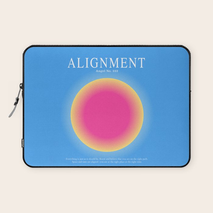 Gradient Angel Numbers: Angel Number 222 - Alignment  Laptop Sleeve Gallery Image 1