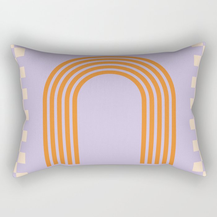 Chess Rainbow Lilac and orange Rectangular Pillow Gallery Image 1