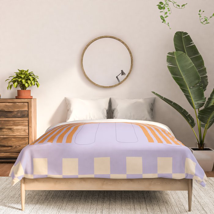Chess Rainbow Lilac and orange Comforter Gallery Image 3