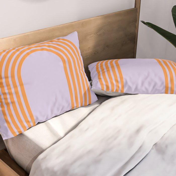 Chess Rainbow Lilac and orange Pillow Sham Gallery Image 2