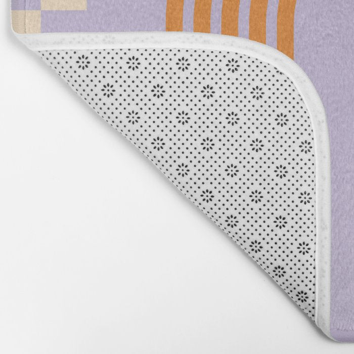 Chess Rainbow Lilac and orange Bath Mat Gallery Image 2