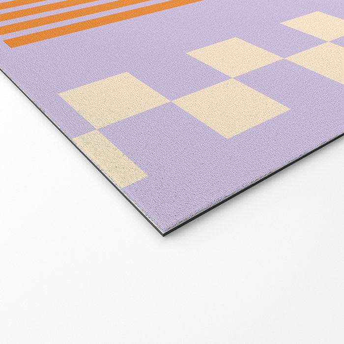 Chess Rainbow Lilac and orange Welcome Mat Gallery Image 2