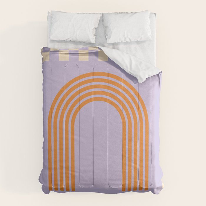 Chess Rainbow Lilac and orange Comforter Gallery Image 6
