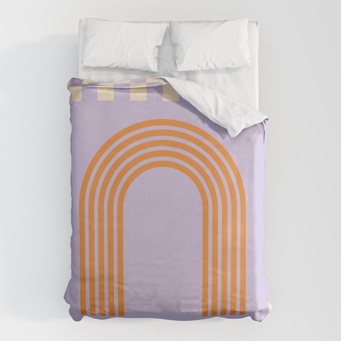 Chess Rainbow Lilac and orange Duvet Cover Gallery Image 6