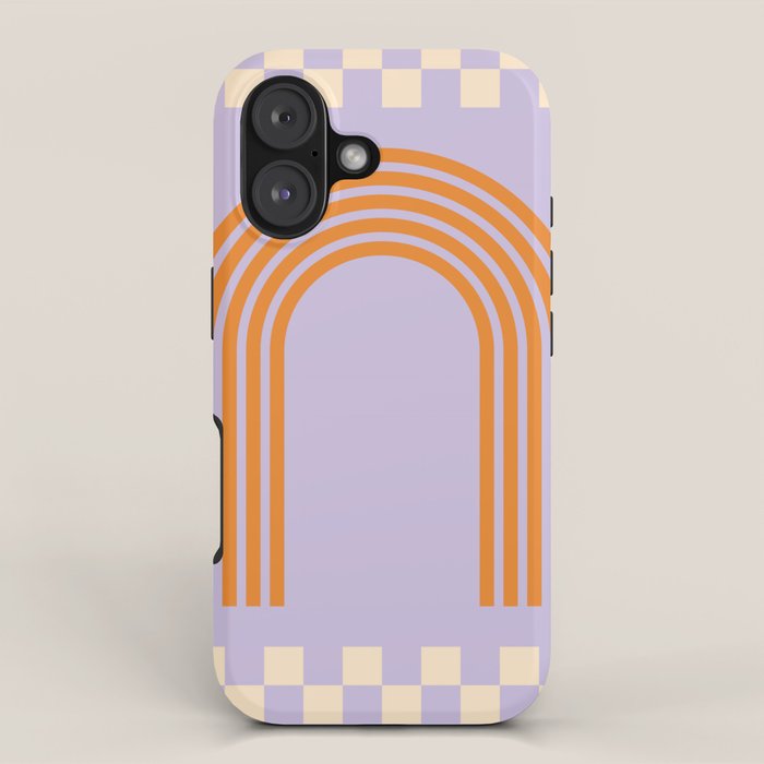 Chess Rainbow Lilac and orange iPhone Case Gallery Image 1