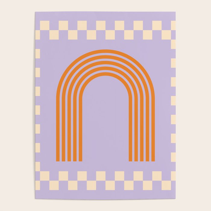 Chess Rainbow Lilac and orange Poster Gallery Image 4