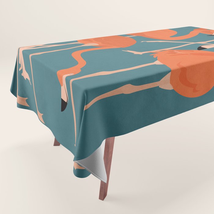 Graceful Flamingos 3 Tablecloth Gallery Image 1