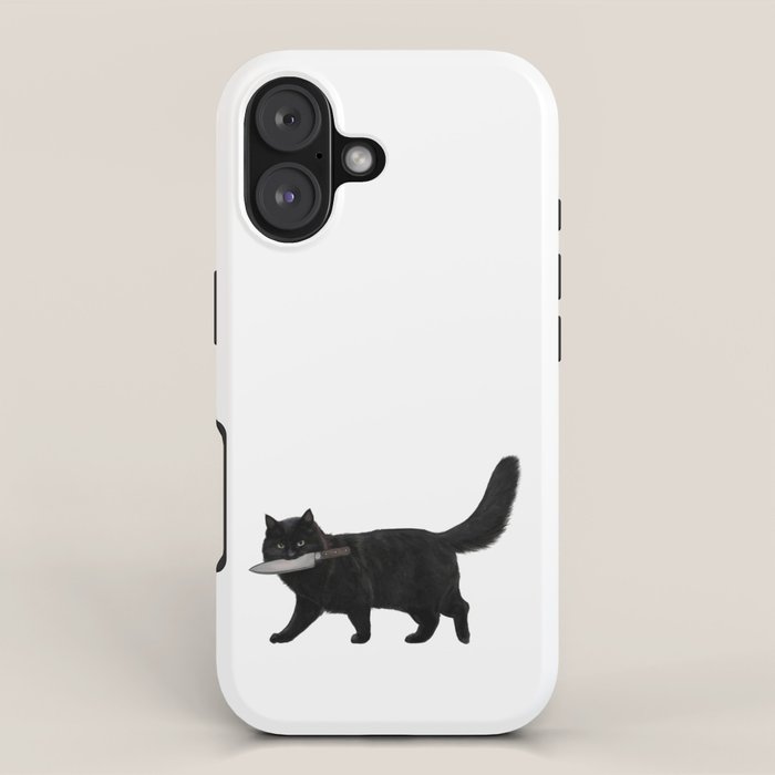 Knife Cat iPhone Case Gallery Image 1