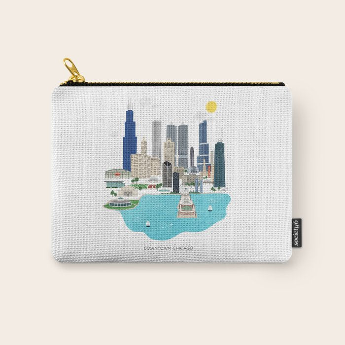 Chicago Illustration Carry All Pouch Gallery Image 1