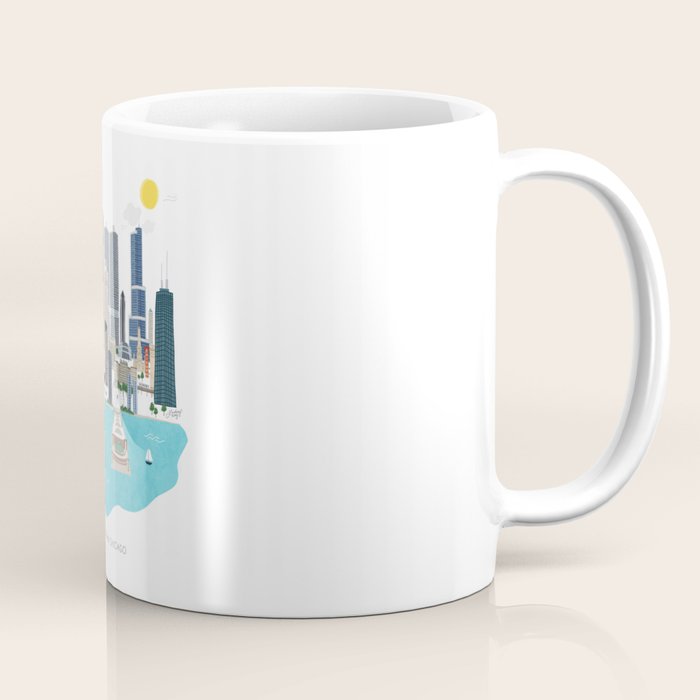 Chicago Illustration Coffee Mug Gallery Image 1