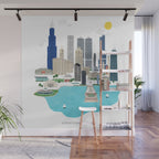 Chicago Illustration Wall Mural Gallery Image 1