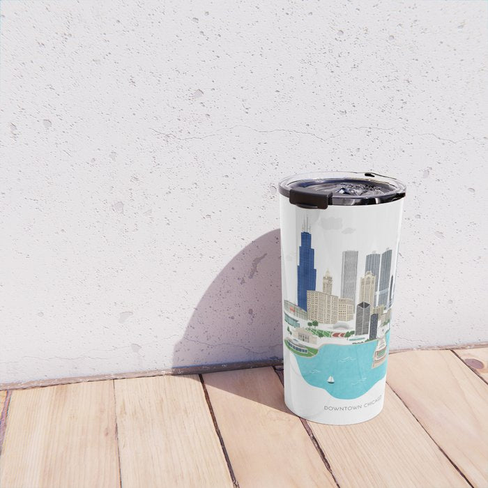 Chicago Illustration Travel Mug Gallery Image 4