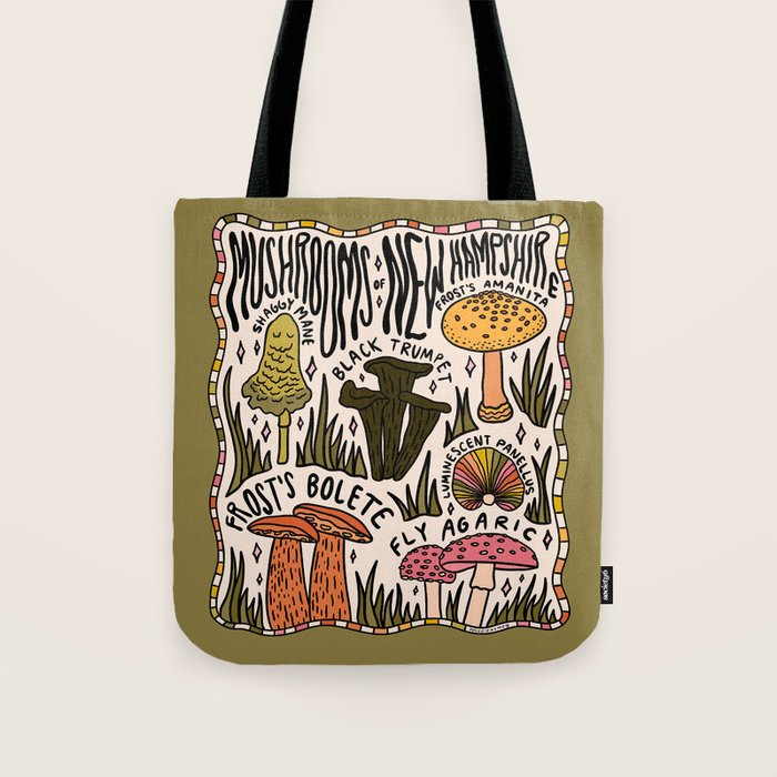 Mushrooms of New Hampshire Tote Bag Gallery Image 1