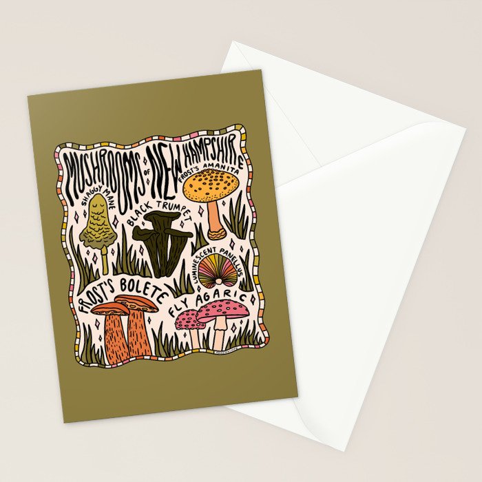 Mushrooms of New Hampshire Stationery Card Gallery Image 2