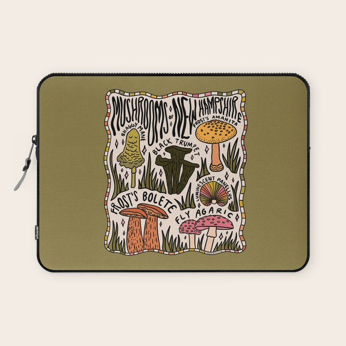 Mushrooms of New Hampshire Laptop Sleeve Gallery Image 1