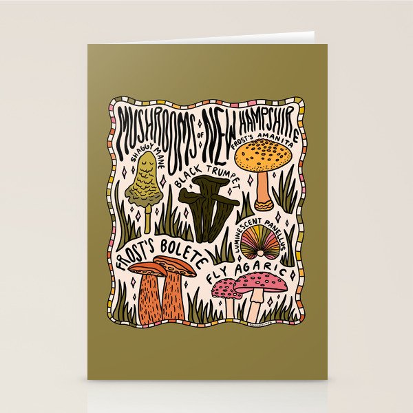 Mushrooms of New Hampshire Stationery Card Gallery Image 1