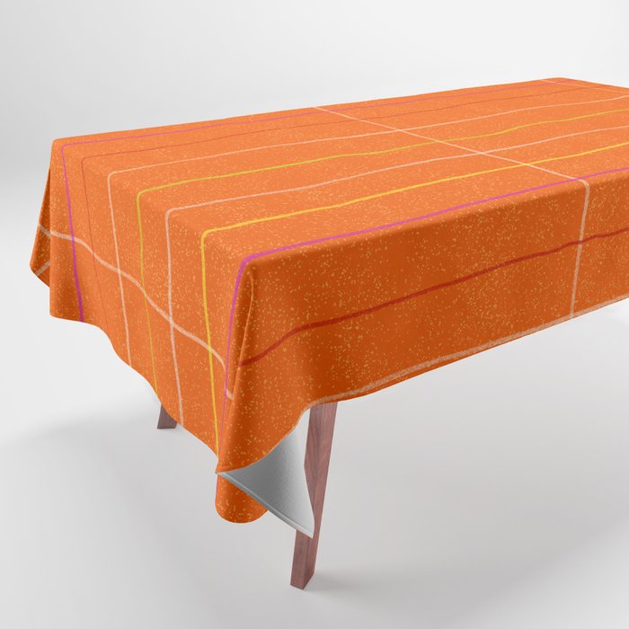Textured Picnic Pattern in Poppy Red Tablecloth Gallery Image 1
