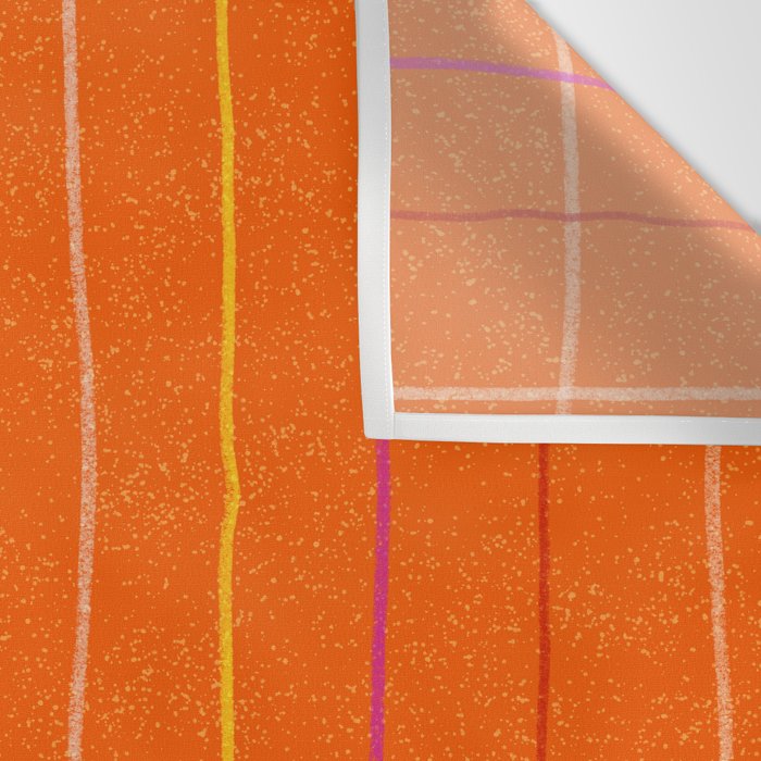 Textured Picnic Pattern in Poppy Red Wall Tapestry Gallery Image 3