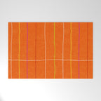 Textured Picnic Pattern in Poppy Red Welcome Mat Gallery Image 1