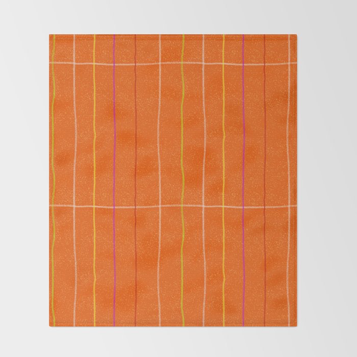 Textured Picnic Pattern in Poppy Red Throw Blanket Gallery Image 2