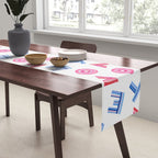 Cast Your Vote | Hand-Lettered Pattern in White Table Runner Gallery Image 2
