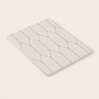 Long Honeycomb Minimalist Geometric Pattern in Beige and Sage Green Notebook Gallery Image 3