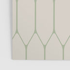 Long Honeycomb Minimalist Geometric Pattern in Beige and Sage Green Poster Gallery Image 3