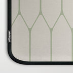 Long Honeycomb Minimalist Geometric Pattern in Beige and Sage Green Laptop Sleeve Gallery Image 3