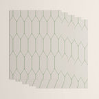 Long Honeycomb Minimalist Geometric Pattern in Beige and Sage Green Wrapping Paper Gallery Image 3
