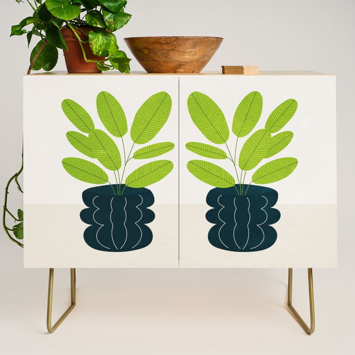 Black Pearl Vase & Spring Bud Leaves: Vases & Stuff 02 Credenza Gallery Image 1