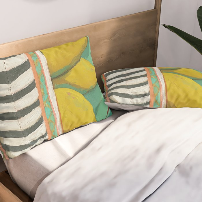Striped Bowl with Pears Pillow Sham Gallery Image 2