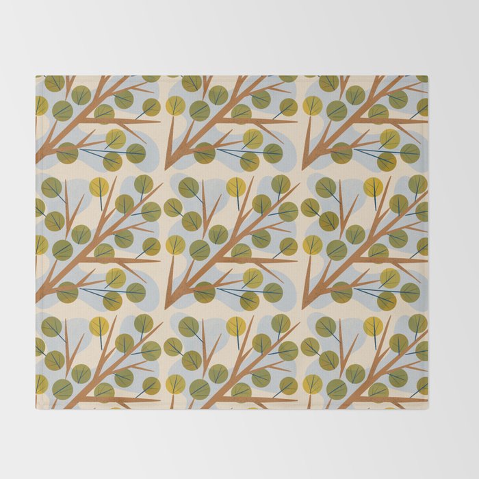 Branch and Leaves Throw Blanket Gallery Image 2