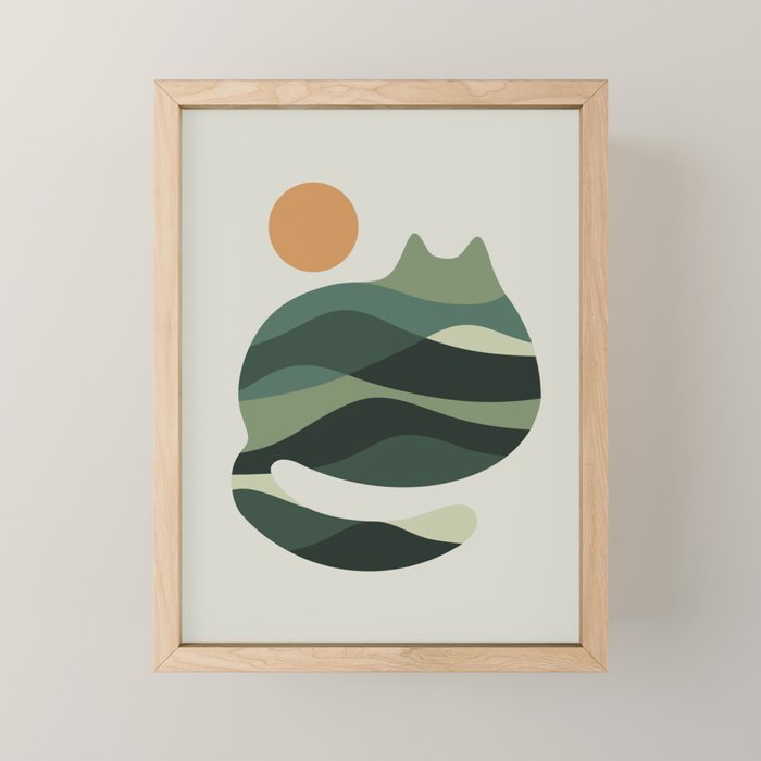 Cat Landscape 122 Mini Art Print Gallery Image 1