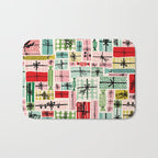 Wobbly pile of Christmas presents Bath Mat Gallery Image 1