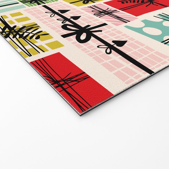 Wobbly pile of Christmas presents Welcome Mat Gallery Image 2